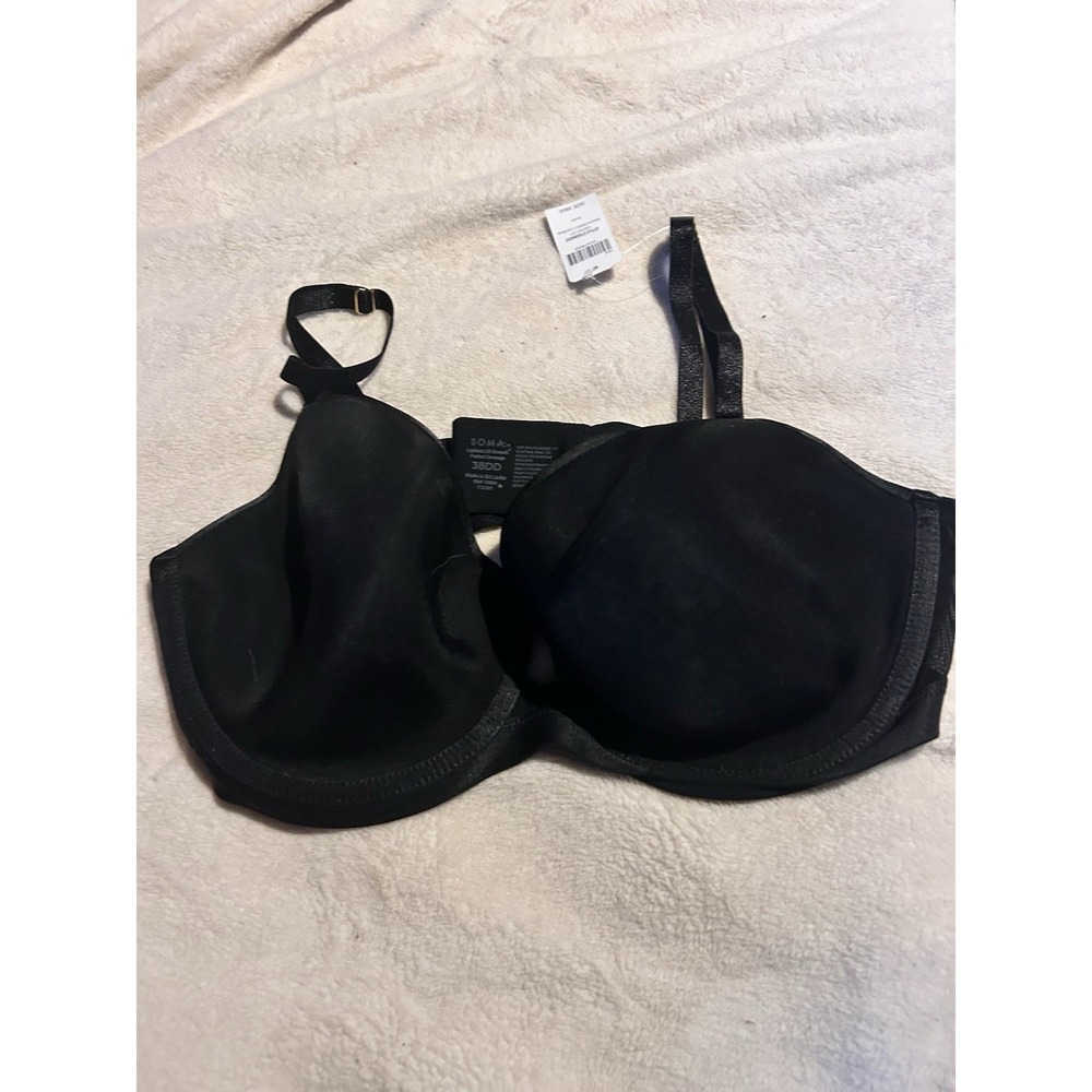 Soma Lightest Lift Smooth Perfect Coverage Bra Black 38DD NWT Underwire